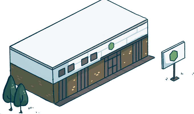 Illustration of the TimberTown store