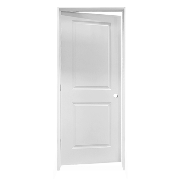 2 Panel Square Smooth Pre-hung Door with Left Hand Swing
