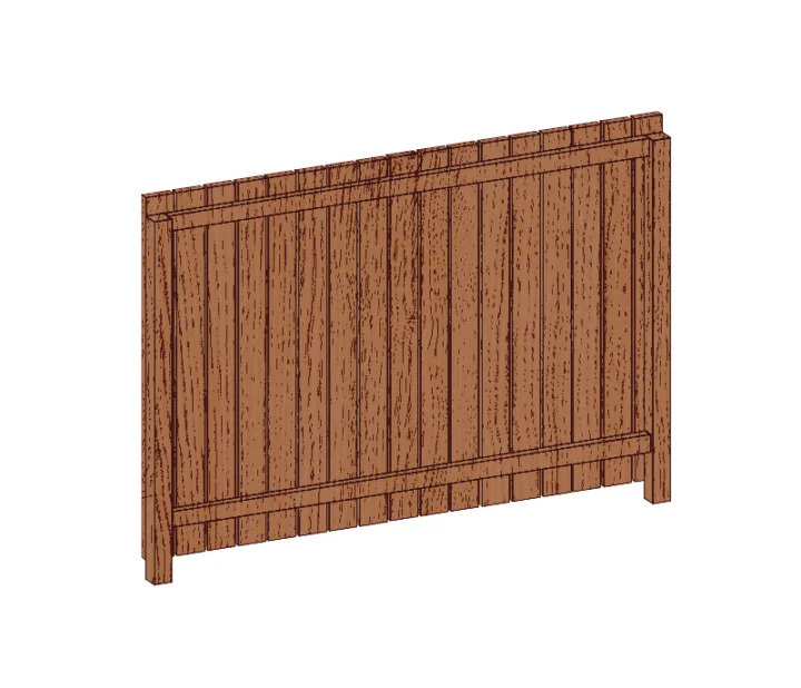 Classic fence package in Sienna Pro Treated lumber